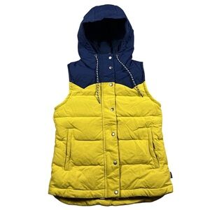 Rare Vintage Patagonia Bivy Puffer Vest Hood Women’s Small Michigan or Chargers